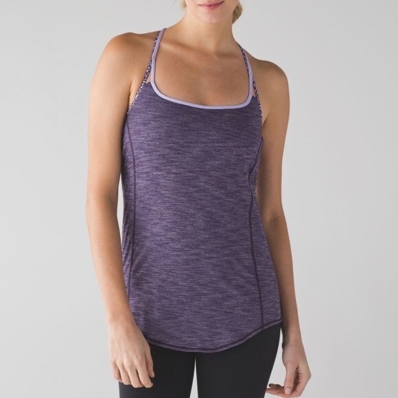 Lululemon Lighten Up Tank, Heathered Navy, Size 4 NWOT - Picture 7 of 9
